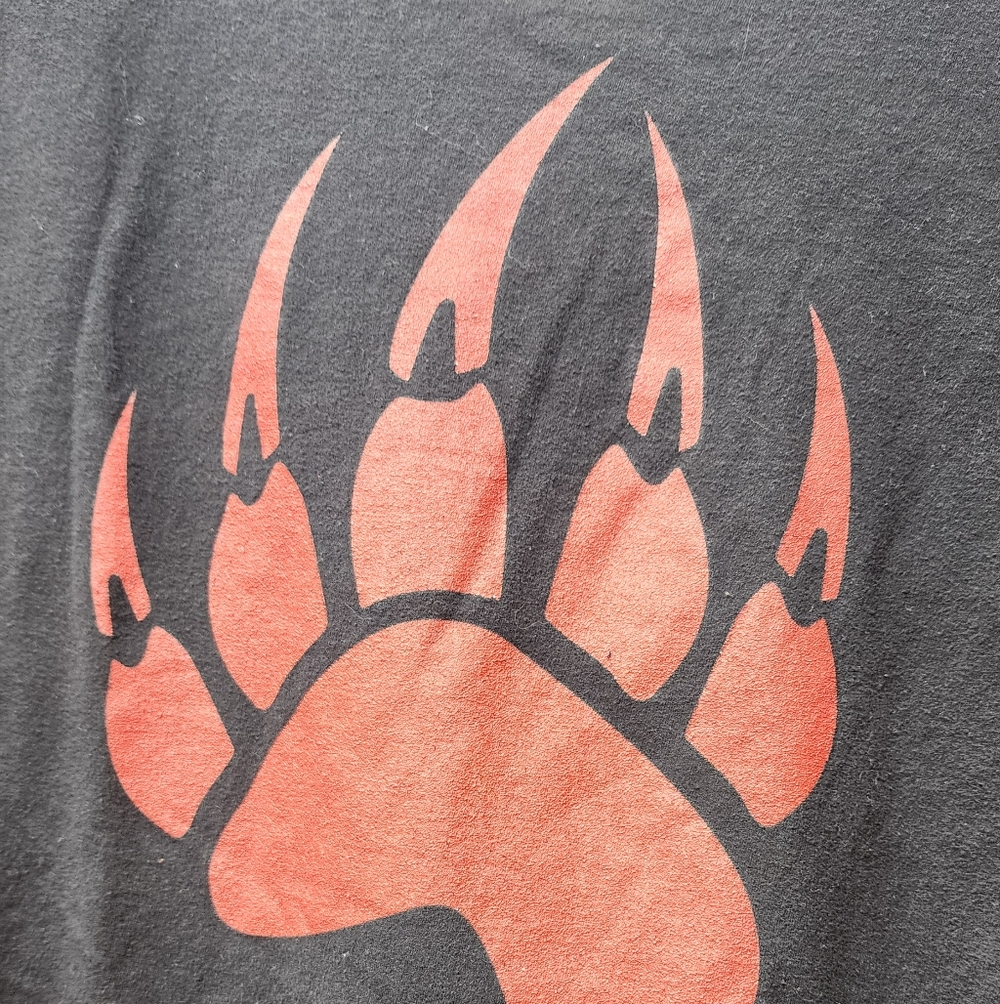 *NWOT* Unisex Cotton Tshirt - Black XXL - Bear Paw - Picture 3 of 8